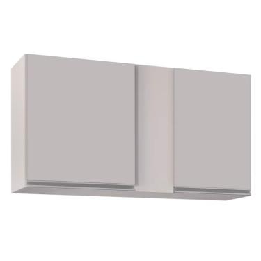 Imagem de Armário Aéreo de Cozinha Lavanderia 02 Portas Agata Branco 100 Cm - D'Rossi