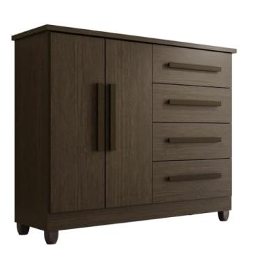 Imagem de Cômoda 2 Portas 4 Gavetas Madri Plus Com Sapateira