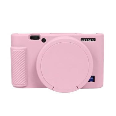 Imagem de Easy Hood Capa RX100, capa de silicone para câmera leve e macia com capa de lente removível para câmera Sony DSC-RX100 III / RX100 V / RX100 IV / RX100 VII DSLR (rosa)