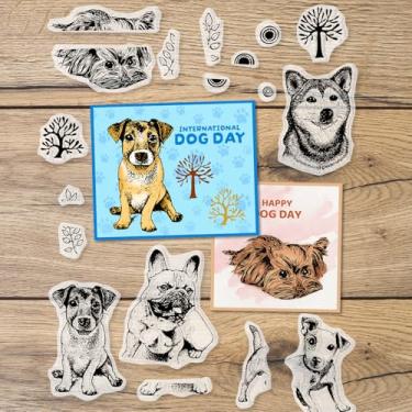 Imagem de Carimbos transparentes para criação de cartões, filhotes de cachorro, carimbos de borracha, árvores, animais de estimação, selos transparentes para artesanato faça você mesmo, álbuns de fotos e