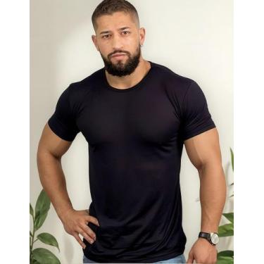 Imagem de Camiseta Masculina Básica Lisa Gola Redonda Dry Fit Premium - Camiseta