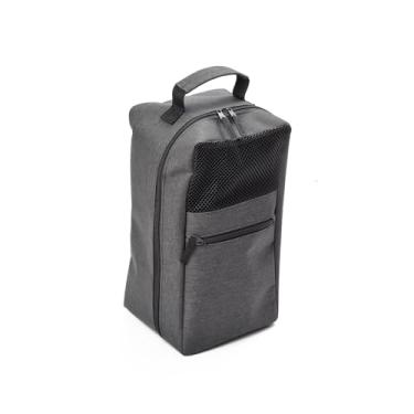Imagem de Porta Tênis em Poliéster 300D | Bolsa Compacta com Bolso Frontal e Alça de Mão | 8L | Ideal para Academia, Esporte e Viagem (Cinza)