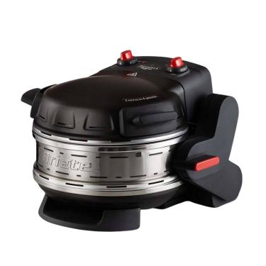 Imagem de Forno de Pizza Elétrico Duplo Ariete 927 Preto 1800W 110V - Pedra Refratária e Design Retrô