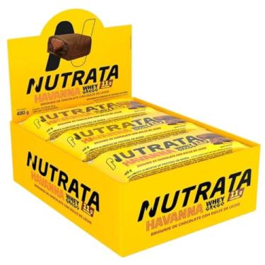 Imagem de Nutrata Whey Grego Havanna 40g display com 12 barras - Brownie de chocolate