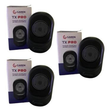 Imagem de Kit 3x transmissor p/ motores de portão tx pro cinza garen