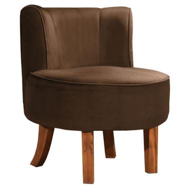 Imagem de Cadeira Decorativa Oliva Via Encanto Veludo Marrom