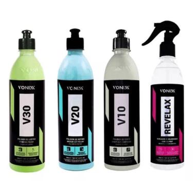 Imagem de Kit Polimento V10 V20 V30 Corte Lustro Refino Revelax Vonixx