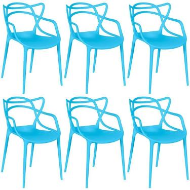 Imagem de Kit 6 Cadeiras Allegra - Azul