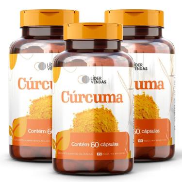 Imagem de Cúrcuma Premium 500mg - 3 Potes Poder Antioxidante E Anti-inflamatório Natural!