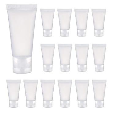 Imagem de 20 peças Emply recarregável de plástico para cosméticos, frasco macio, frasco com tampa flip, para maquiagem, viagem, embalagem, armazenamento de amostras, recipiente para pasta de dente, xampu, sabonete facial, loção corporal (20 ml)