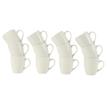 Imagem de Gibson Home Canecas de café de porcelana Great Essentials 340 g - Conjunto de 12 - Copos para Latte, Chá Quente, Cappuccino, Mocha, Expresso, Cacau