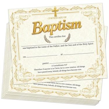 Imagem de 25 certificados de batismo da igreja 25 x 20 cm, papel de certificado de dedicação para bebês, presentes de dedicação infantil para meninas e meninos, certificado de batismo de adolescentes adultos