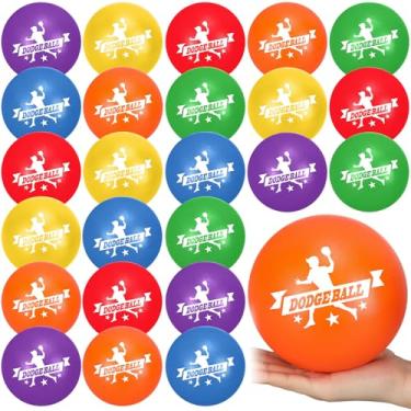 Imagem de Jerify Conjunto de 24 bolas de espuma Dodgeball de 12 cm de pele macia, espuma de baixa densidade para equipamentos esportivos para crianças e adultos