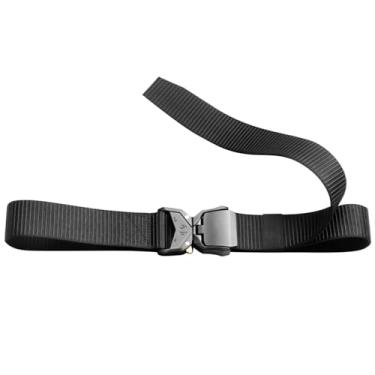 Imagem de LUMINFLY Cinto ajustável resistente para homens e mulheres, cinto tático de liberação rápida, cinto utilitário de combate de nylon preto