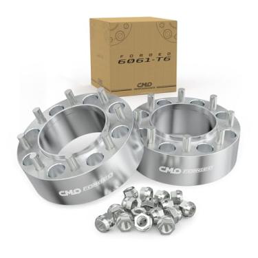 Imagem de Customadeonly Espaçadores de roda Hubcentric de 2,5 polegadas 8 x 170 compatíveis com Ford F-250 Super Duty 1999-2002, F-350 Super Duty 1999-2002, Excursion 2000-2002 (2 peças M14x2.0 Stud) espaçador