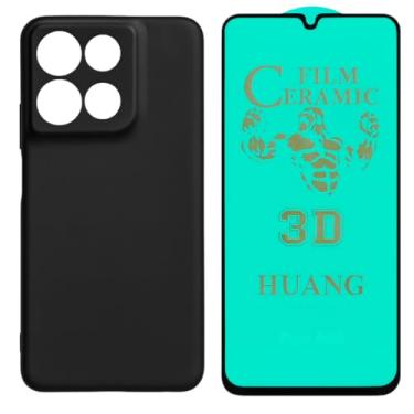 Imagem de Capa Silicone + Película Cerâmica Moto G75 (Preto)