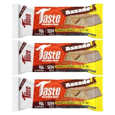 Imagem de Kit 3 barra de proteina caramelo c flor de sal 9 de proteina - MRS TAS