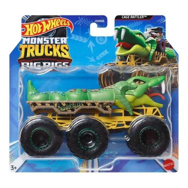 Imagem de Hot Wheels Super Caminhão Monster Truck Big Rigs Mattel Hvn8 Cage Rattler