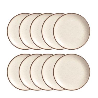 Imagem de Jogo 10 Pratos Fundo Coup Vanilla Plus Cerâmica 25cm Alleanza