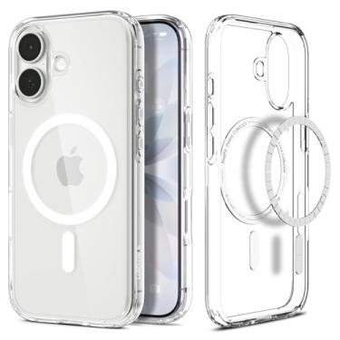 Imagem de Capa Spigen para iPhone 17, Ultra Híbrida [MagFit] Projetada para Apple iPhone 17 - Branco Transparente
