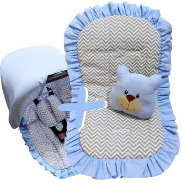 Imagem de Kit Capa de Bebê Conforto + Capa de Carrinho + Jogo Protetor de Cinto 