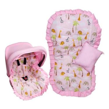 Imagem de Kit Capa de Bebê Conforto + Capa de Carrinho + Jogo Protetor de Cinto 