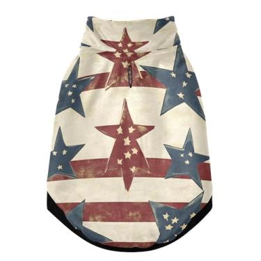 Imagem de SEHANY Casaco de cachorro com bandeira americana para cães pequenos, superquente, à prova de vento, jaqueta macia e aconchegante para animais de estimação, moletom para clima frio na neve com furo de
