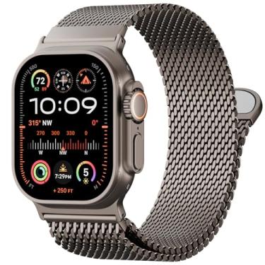 Imagem de TRA Pulseira milanesa compatível com Apple Watch séries 11, 10, 9, 8, 7, 6, 5, 4, 3, 2 e 1 de 49 mm, 46 mm, 45 mm, 44 mm e 42 mm, ultra SE