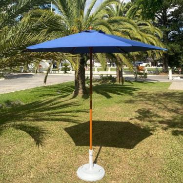 Imagem de Ombrelone Central Em Alumínio Para área Trama Original Azul