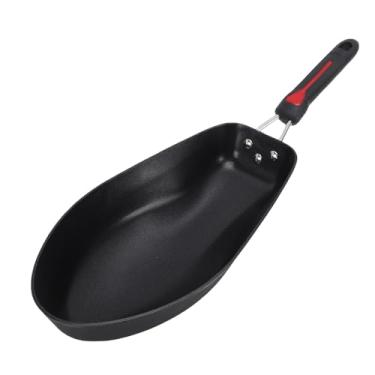 Imagem de Generic Frigideira Em Formato de Peixe 3D, Grelha de Aço Inoxidável Com Revestimento Antiaderente para Cozinhar Peixe Com Cabo de Madeira, Distribuição Uniforme de Calor para Refogar,