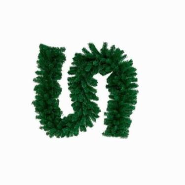 Imagem de Festão Aramado 260 Galhos Grosso Verde Decoração Natalina Com 2,70 Metros De Natal(1 Festão)
