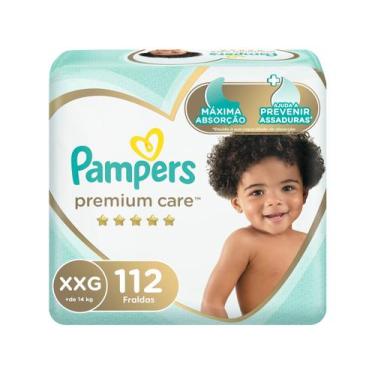 Imagem de Fralda Pampers Premium Care Tam XXG 14 a 18kg 112 Unidades, XXG, 112