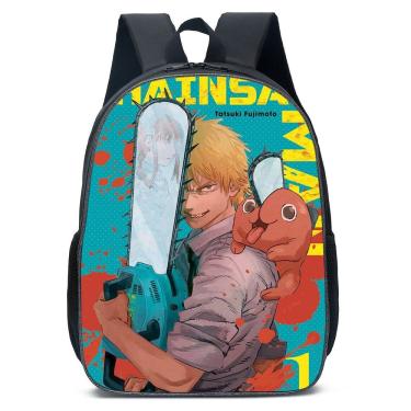 Imagem de Mochila Mans Denjis Pochitas Cartoon Kids School 30x15x40cm