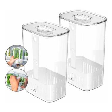 Imagem de Kit 2 Organizador De Temperos Clear Fresh 2,3l Cozinha Geladeira - Ou