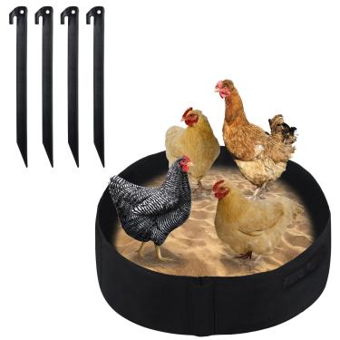 Imagem de WBCBEC 1 peça de banheira de pó de galinha para galinhas, patos, codornizes, recipiente de limpeza de galinheiro para fazendas gramado e quintal