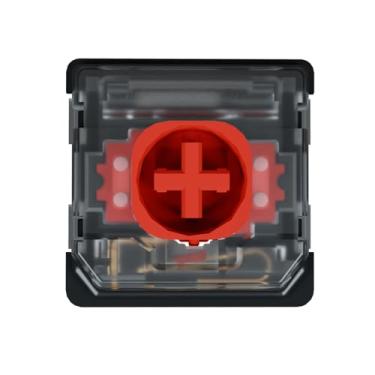 Imagem de GATERON KS-33 Interruptores de teclado de baixo perfil vermelho silencioso 2.0, linear 45gf 3 pinos SMD LED pré-lubrificado de fábrica para teclado mecânico MX (110)