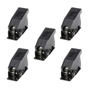 Imagem de LiebeWH 5 Pçs Interruptor de Alternância Guarda Preto Interruptor de Segurança Flip Capa Com Mola de Metal para Vários Equipamentos Elétricos Adicionais do Carro