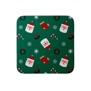 Imagem de Ladrilho Decorativo de Cerâmica Natalino Verde com Estampa Padrão e Textura Sem Costura