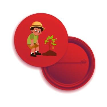 Imagem de Broches Personalizados em Kit, Diversos Designs e Cores, Para Eventos e Uso Pessoal, Kits de 10 a 50 Unidades (20, Vermelho)