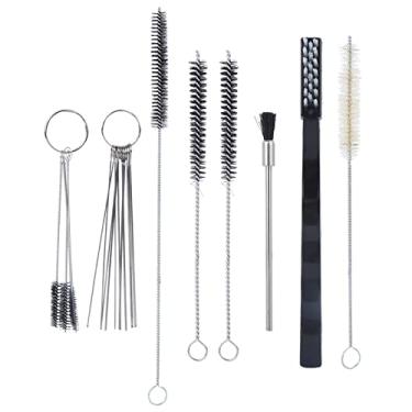 Imagem de Hyuduo 21 Unidades Conjunto de Escova de Limpeza de Aerógrafo Ferramenta Manual Ferramenta Manual Com 8 Agulhas 11 Escovas de Nylon para Limpeza Profunda Spray Regador Corporal