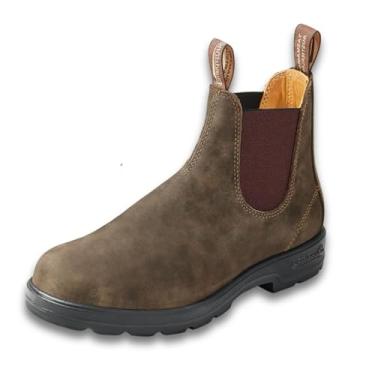 Imagem de Blundstone Bota Chelsea masculina 587 bico redondo, Marrom rústico, 11 US Men / 13 US Women / 10 AU