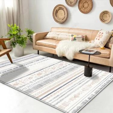 Imagem de Tapete geométrico para sala de estar, decoração de casa, tapete para quarto, closet (160 x 200 cm / ML006-sem fiapos-6)