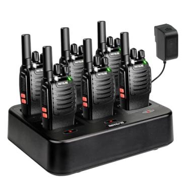Imagem de Capa de 6, Walkie Talkies Retevis H-777 para adultos de longo alcance, rádios bidirecionais recarregáveis, com carregador multiunidade de 6 direções, rádios de 2 vias portáteis para lanterna