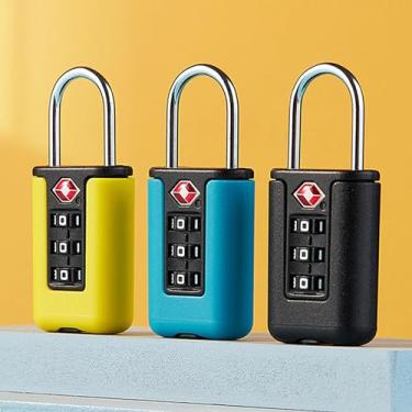 Imagem de Cadeado TSA007 Cadeado Bagagem Cadeado de Viagem e 3 Dígitos Auto-Definição Uma Variedade de Diferentes Combinações Bolsa de Bagagem Viagem Segurança Código Cadeado Três Cores