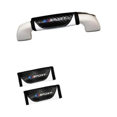 Imagem de Capa De Freio De Mão Para Carro Em Couro PU Com Fibra De Carbono Para 