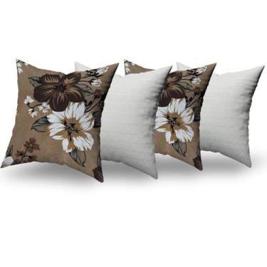 Imagem de Almofadas Decorativas 4 Unidades Com Ziper e Refil Silicone - RT MAGAZ