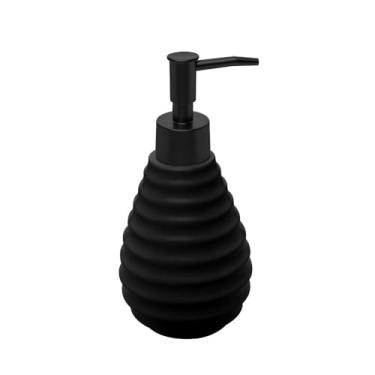 Imagem de WOLFF - Porta Sabonete Líquido de Cerâmica Colméia Preto 330ml