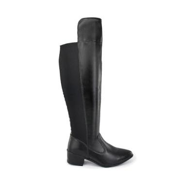 Imagem de Bota Feminina Montaria Lady Neoprene Salto Baixo - Mila Marques, 37, P