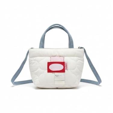 Imagem de Linda bolsa tiracolo portátil para mulheres pequena estilo fresco bolsa de ombro bolsa de transporte diário portátil, Branco, Bolsas de mão