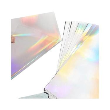 Imagem de Papel Adesivo Holográfico Transparente À Prova d'Água A4 20 Folhas 11,